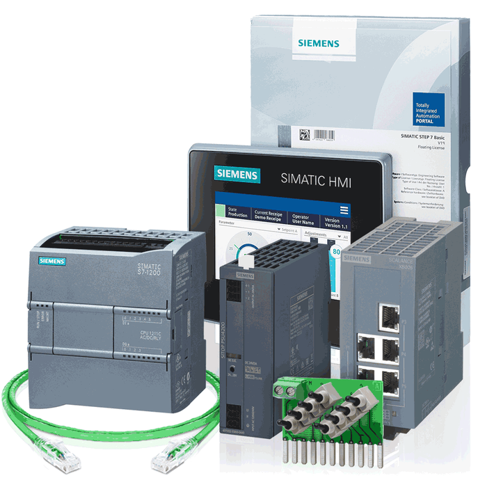 Siemens S7 PLC Simulation Starter Kit with HMI and SIMATIC STEP 7 Basic V19